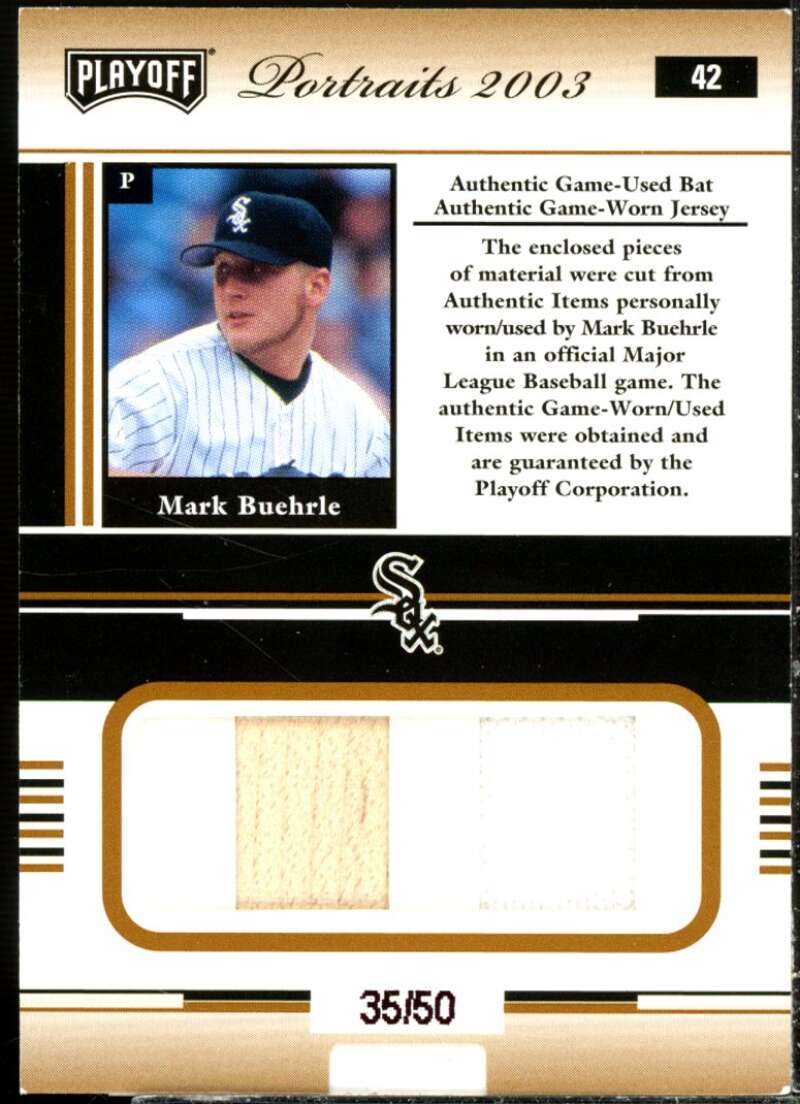 Mark Buehrle Card 2003 Playoff Portraits Silver #42  Image 2
