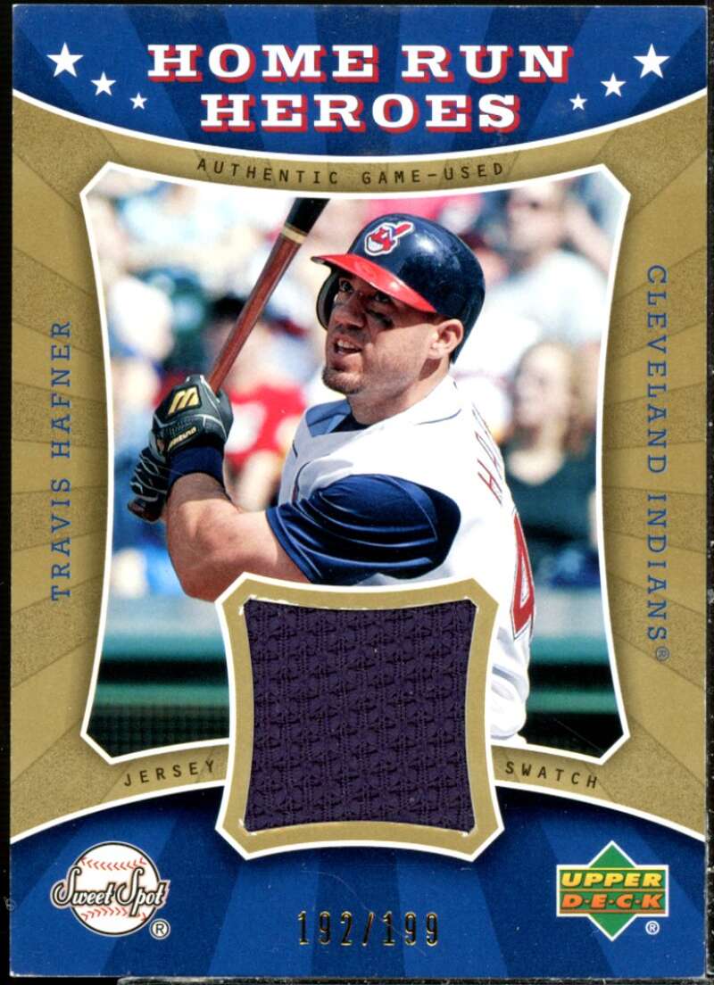 Travis Hafner Card 2004 Sweet Spot Home Run Heroes Jersey #HRHA  Image 1