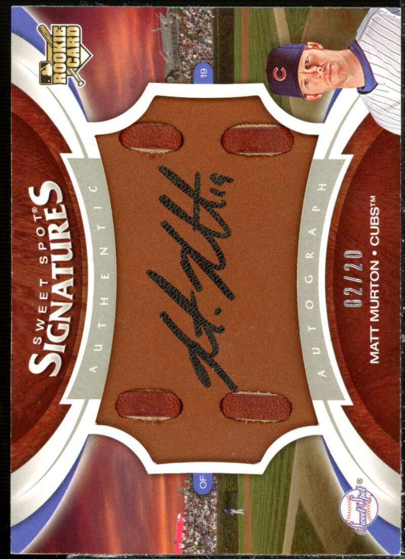Matt Murton 2006 Sweet Spot Update Rookie Signature Glove Leather Black Ink #168  Image 1