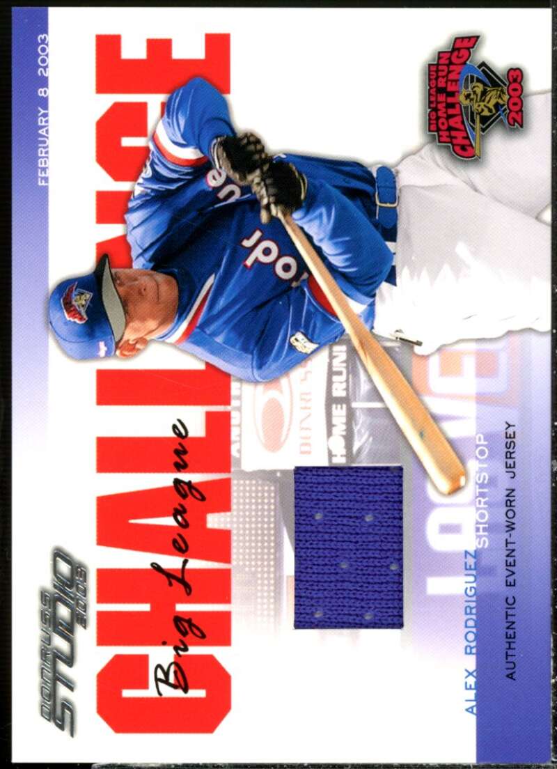 Alex Rodriguez 03 Jsy Card 2003 Studio Big League Challenge Materials #45  Image 1