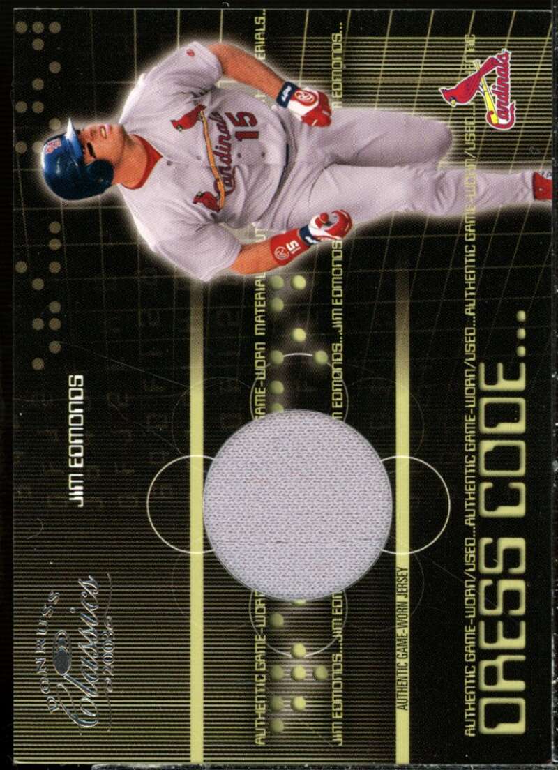 Jim Edmonds Jsy Card 2003 Donruss Classics Dress Code #52  Image 1