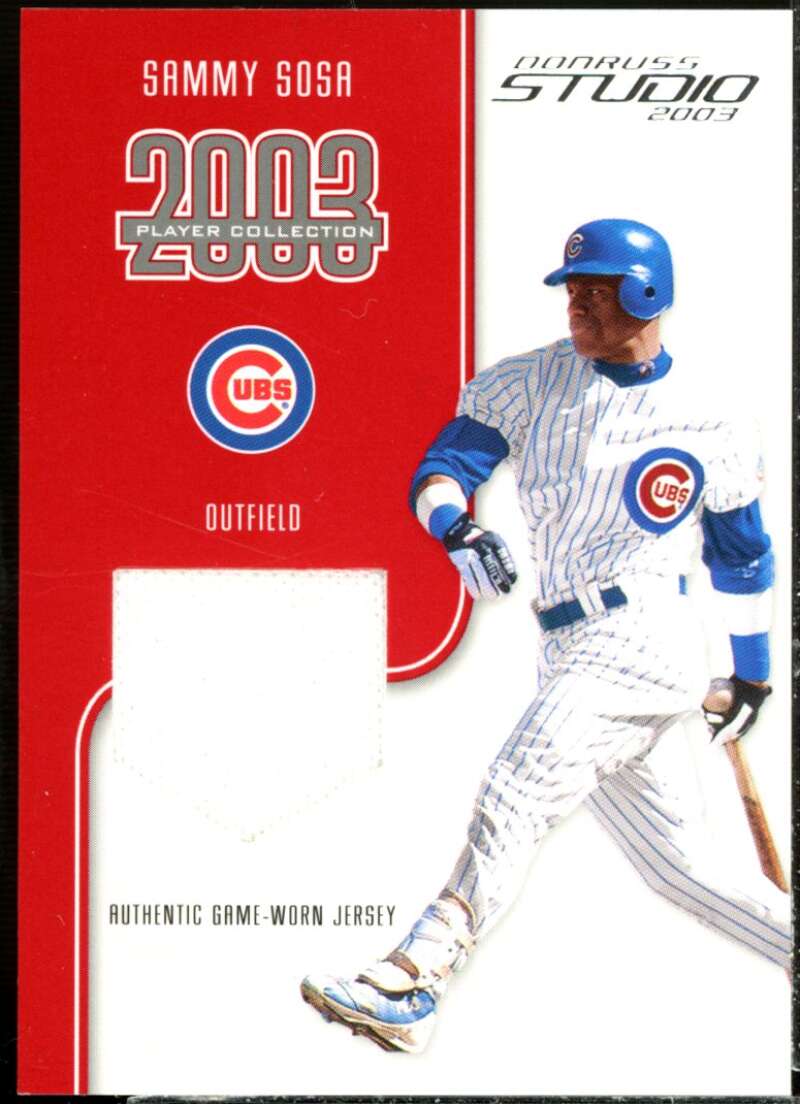 Sammy Sosa Jsy Card 2003 Studio Player Collection #88  Image 1