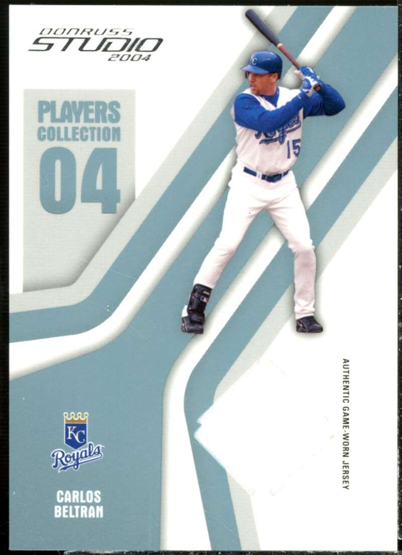 Carlos Beltran Card 2004 Studio Players Collection Jersey Platinum #14  Image 1