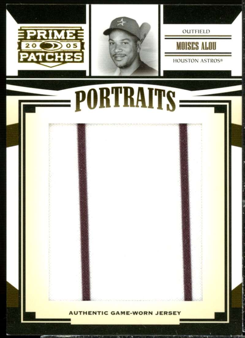 Moises Alou Card 2005 Prime Patches Portraits Jumbo Swatch #46  Image 1