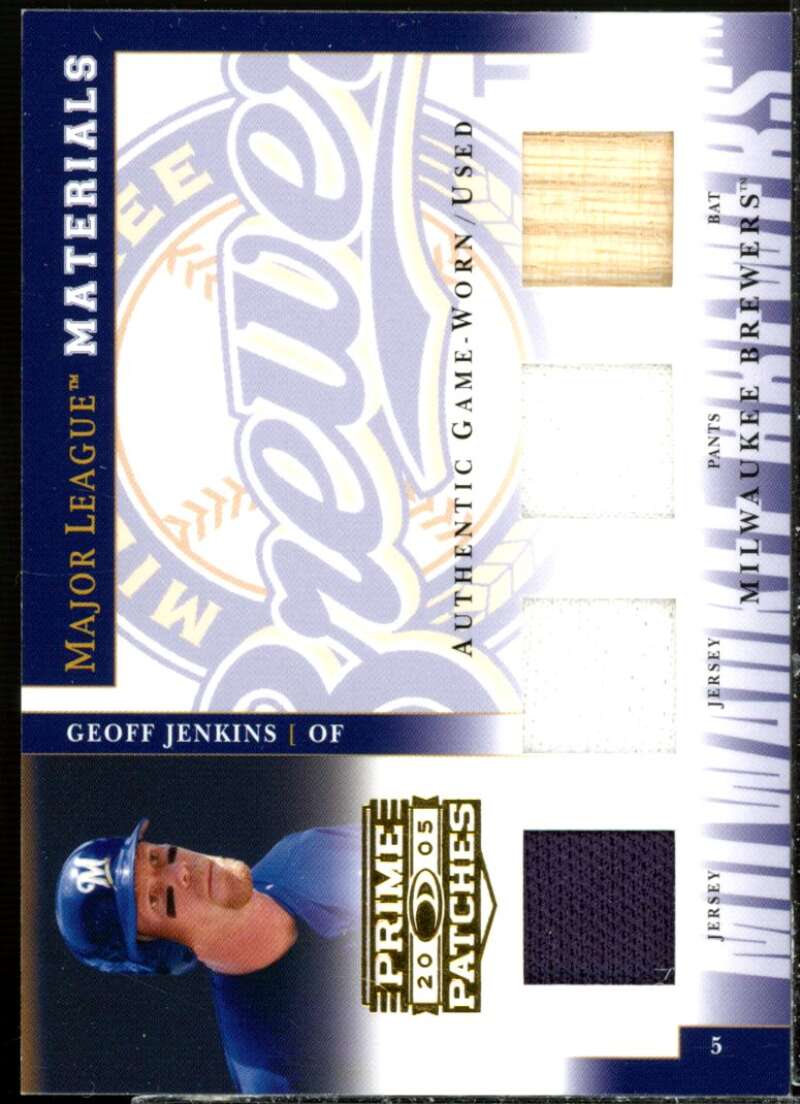 G.Jenkins Card 2005 Prime Patches Major League Materials Quad Swatch #15  Image 1