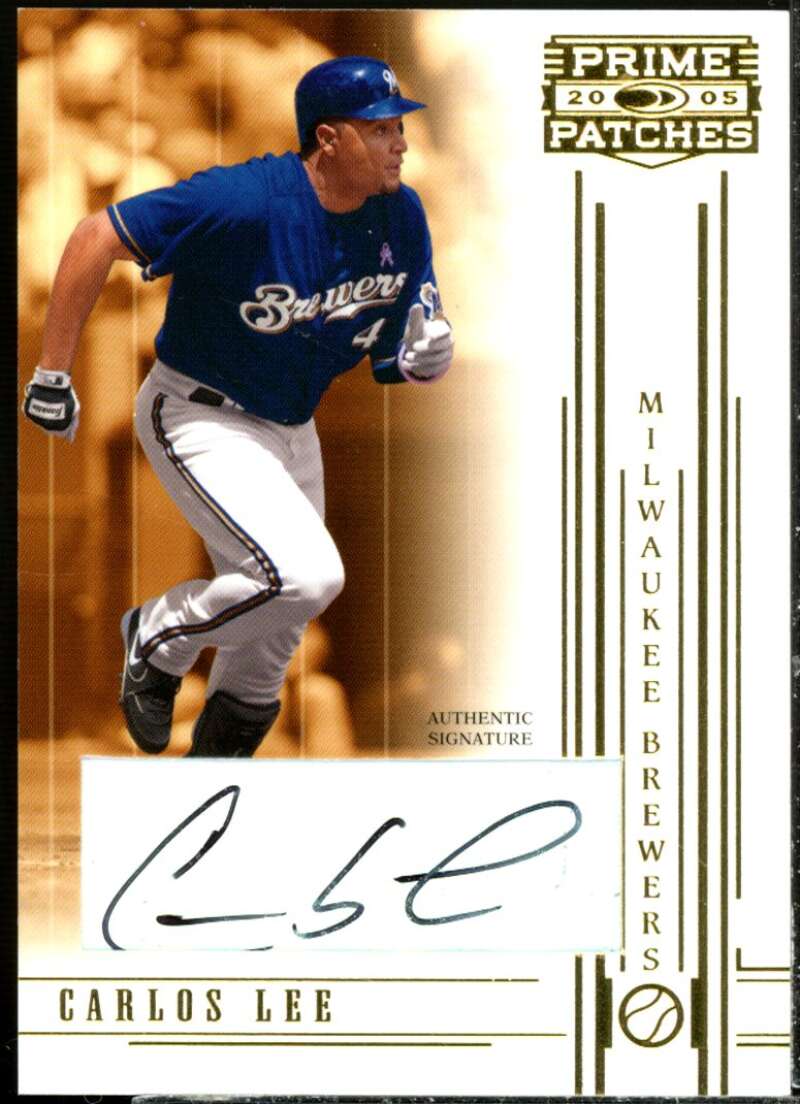 Carlos Lee Card 2005 Prime Patches Autograph #43  Image 1