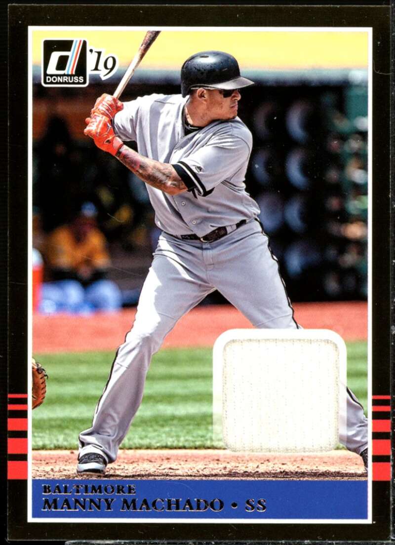 Manny Machado Card 2019 Donruss '85 Retro Materials #11  Image 1