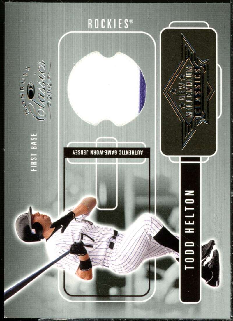 Todd Helton Jsy Card 2002 Donruss Classics New Millennium Classics #6  Image 1
