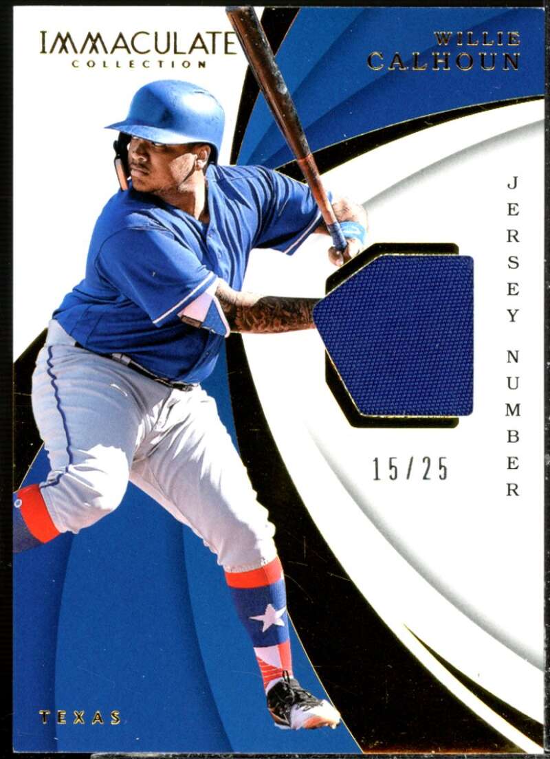 Willie Calhoun 2018 Immaculate Collection Immaculate Swatches Jersey Number #42  Image 1