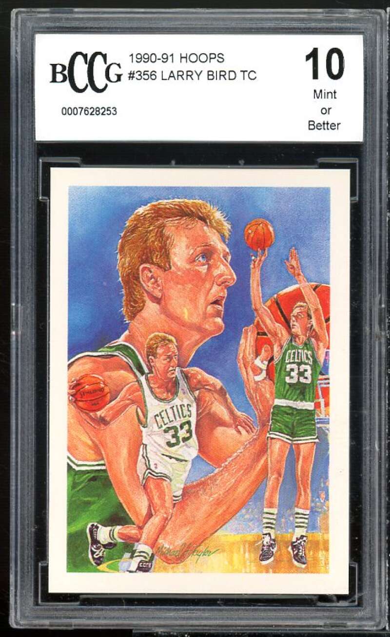 Larry Bird Card 1990-91 Hoops #356 BGS BCCG 10 Mint+ Image 1