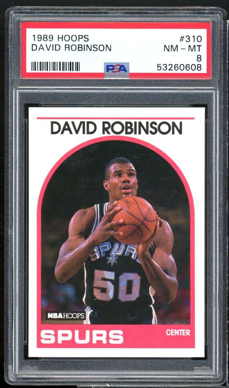 David Robinson Rookie Card 1989-90 Hoops #310 PSA 8 Image 1