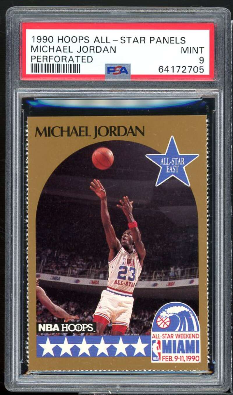 Michael Jordan Card 1990-91 Hoops All-Star Panels Perforated #nno PSA 9 Image 1