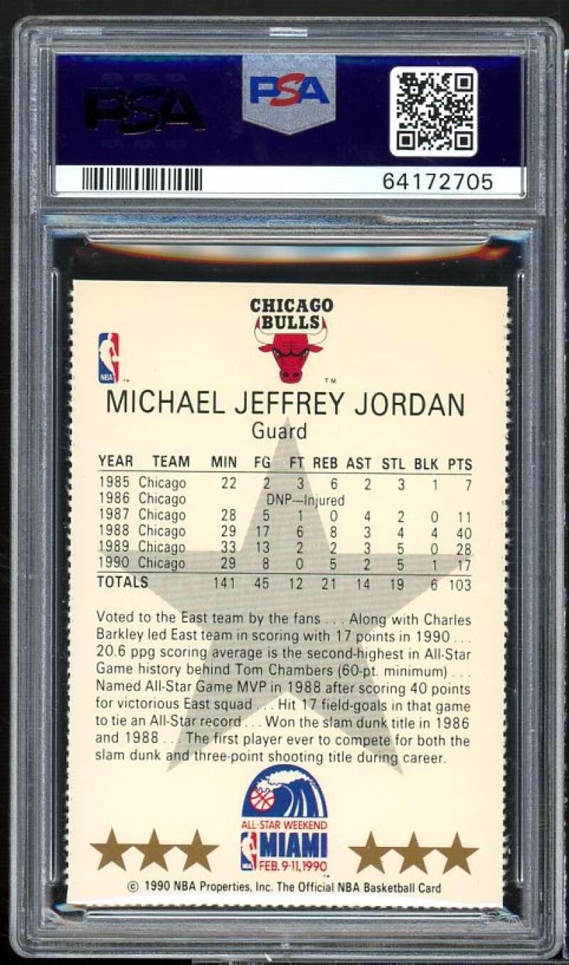 Michael Jordan Card 1990-91 Hoops All-Star Panels Perforated #nno PSA 9 Image 2