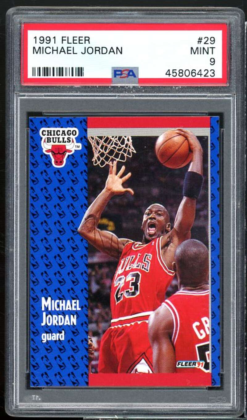 Michael Jordan Card 1991-92 Fleer #29 PSA 9 Image 1