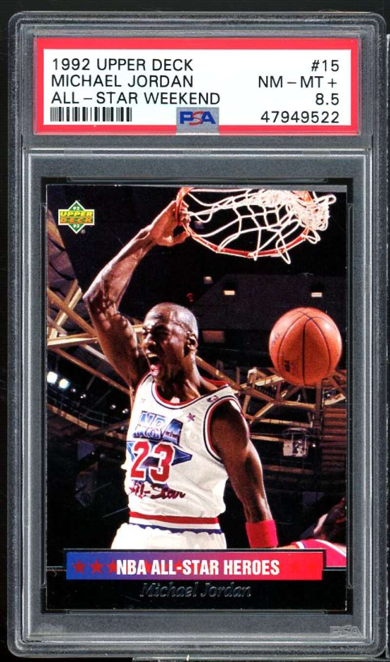 Michael Jordan Card 1992-93 Upper Deck All-Star Weekend #15 PSA 8.5 Image 1