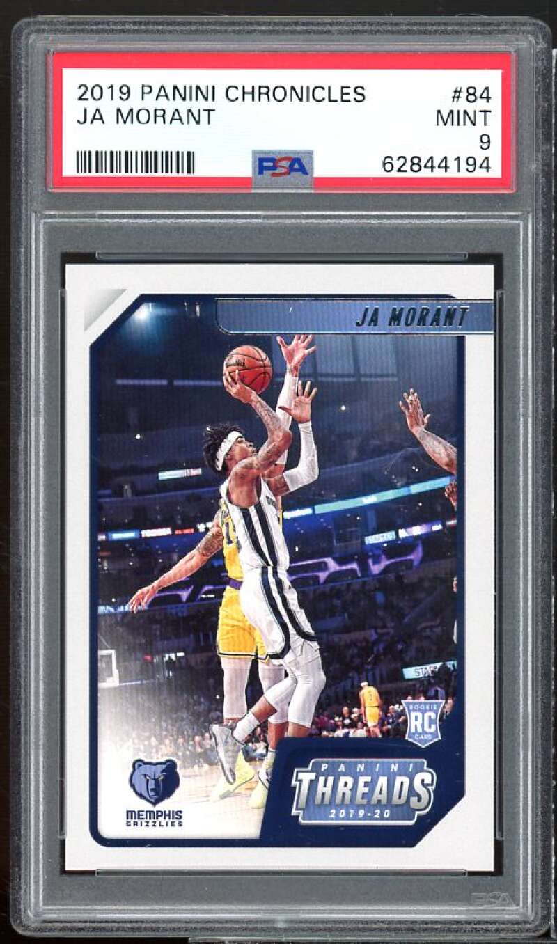 Ja Morant Rookie Card 2019-20 Panini Chronicles #84 PSA 9 Image 1