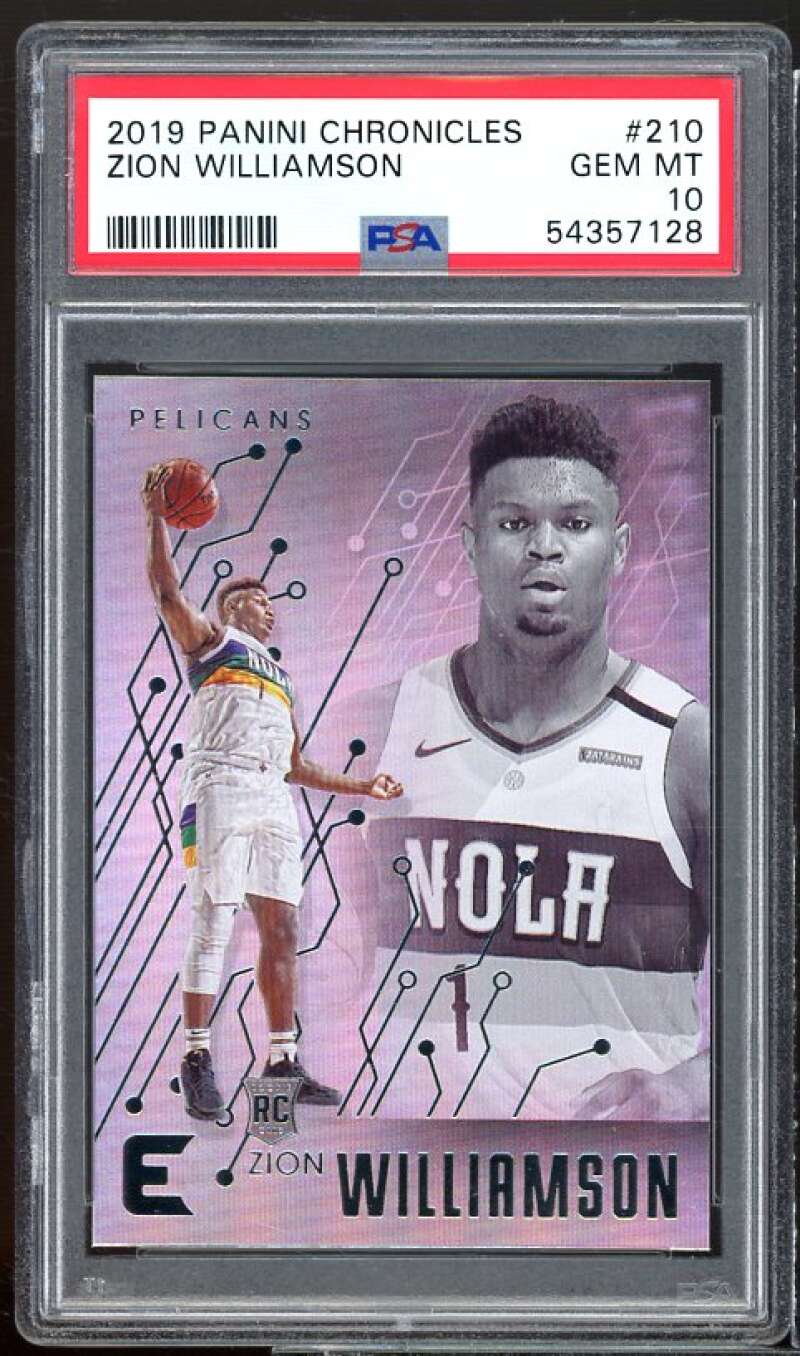 Zion Williamson Rookie Card 2019-20 Panini Chronicles #210 PSA 10 Image 1