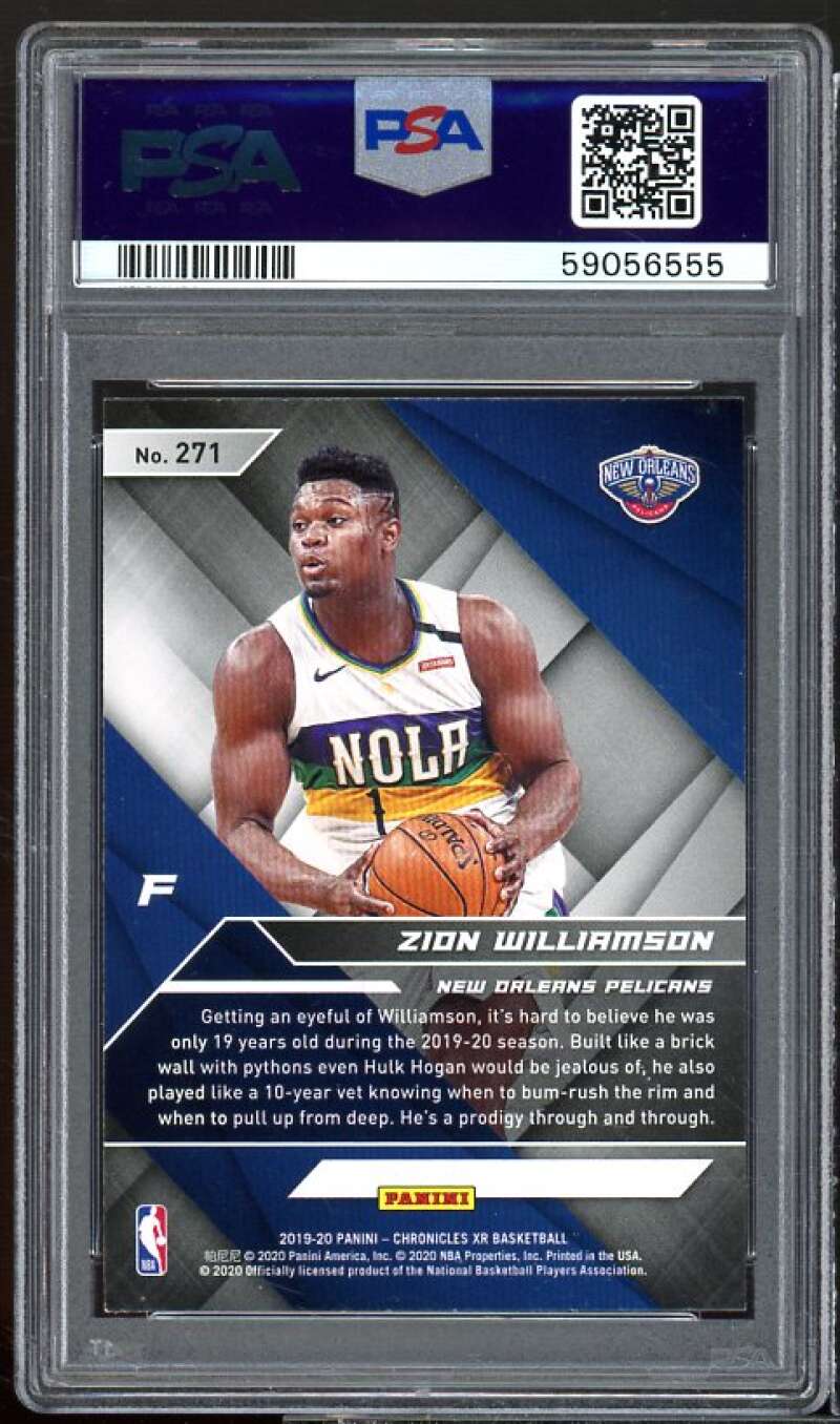 Zion Williamson Rookie Card 2019-20 Panini Chronicles #271 PSA 9 Image 2