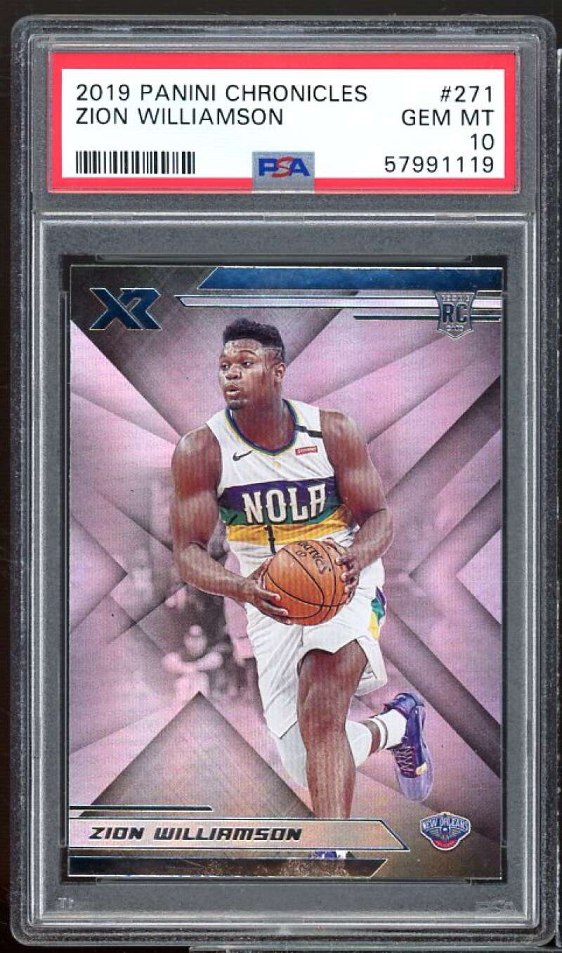 Zion Williamson Rookie Card 2019-20 Panini Chronicles #271 PSA 10 Image 1