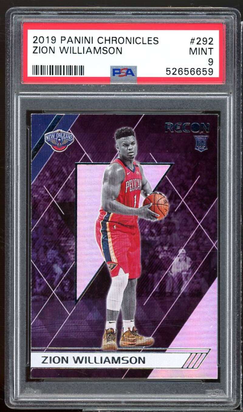 Zion Williamson Rookie Card 2019-20 Panini Chronicles #292 PSA 9 Image 1