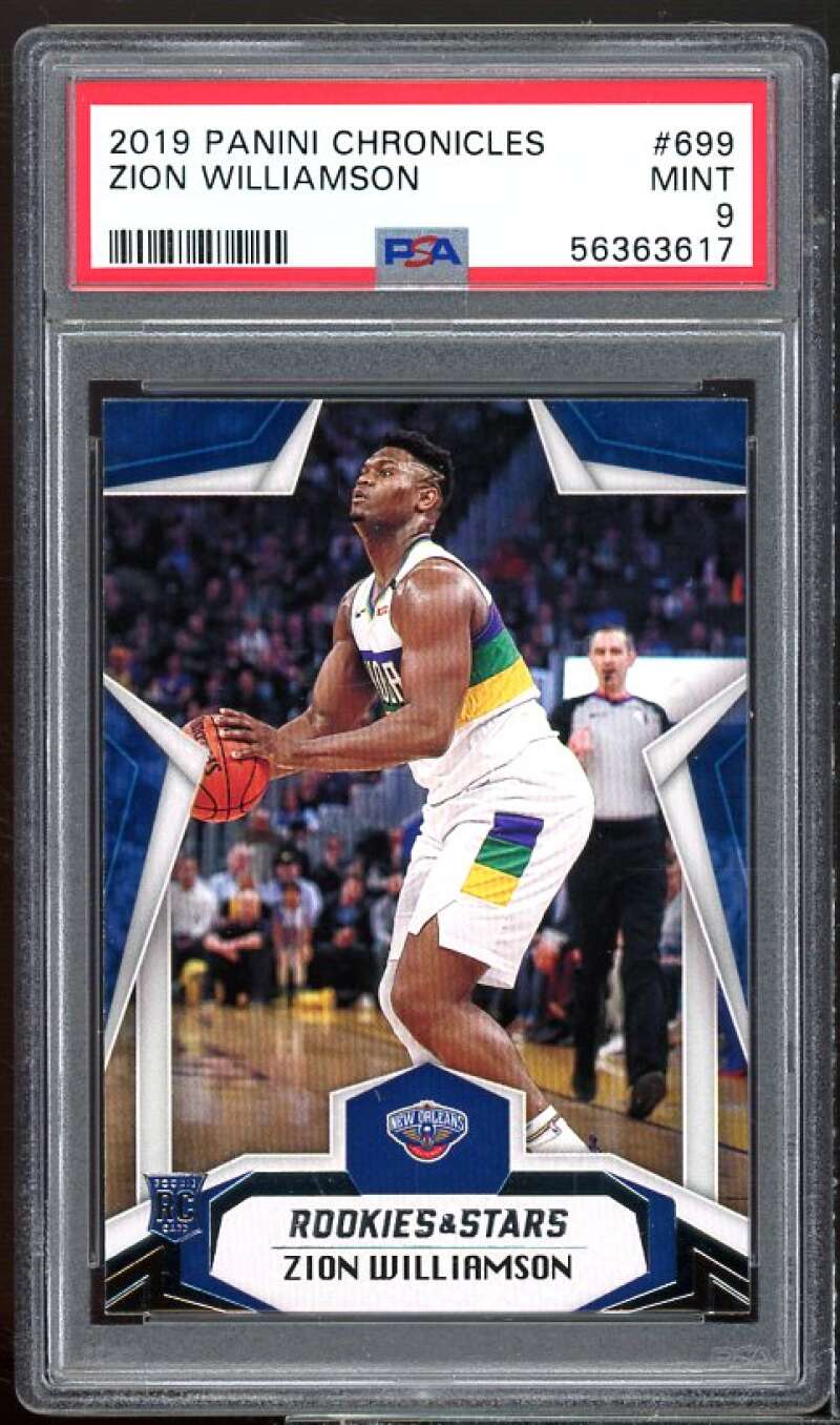 Zion Williamson Rookie Card 2019-20 Panini Chronicles #699 PSA 9 Image 1