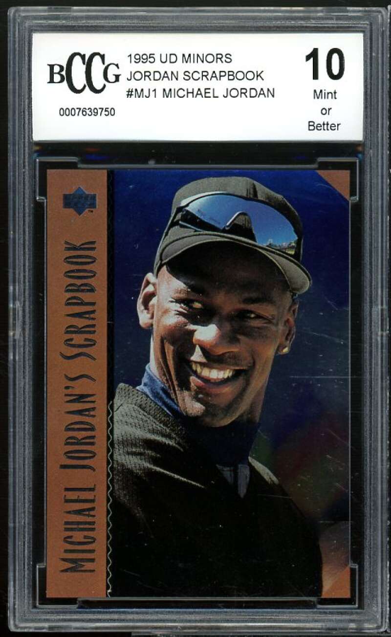 Michael Jordan Basball Rookie 1995 UD Minors Scrapbook #mj1 BGS BCCG 10 Mint+ Image 1