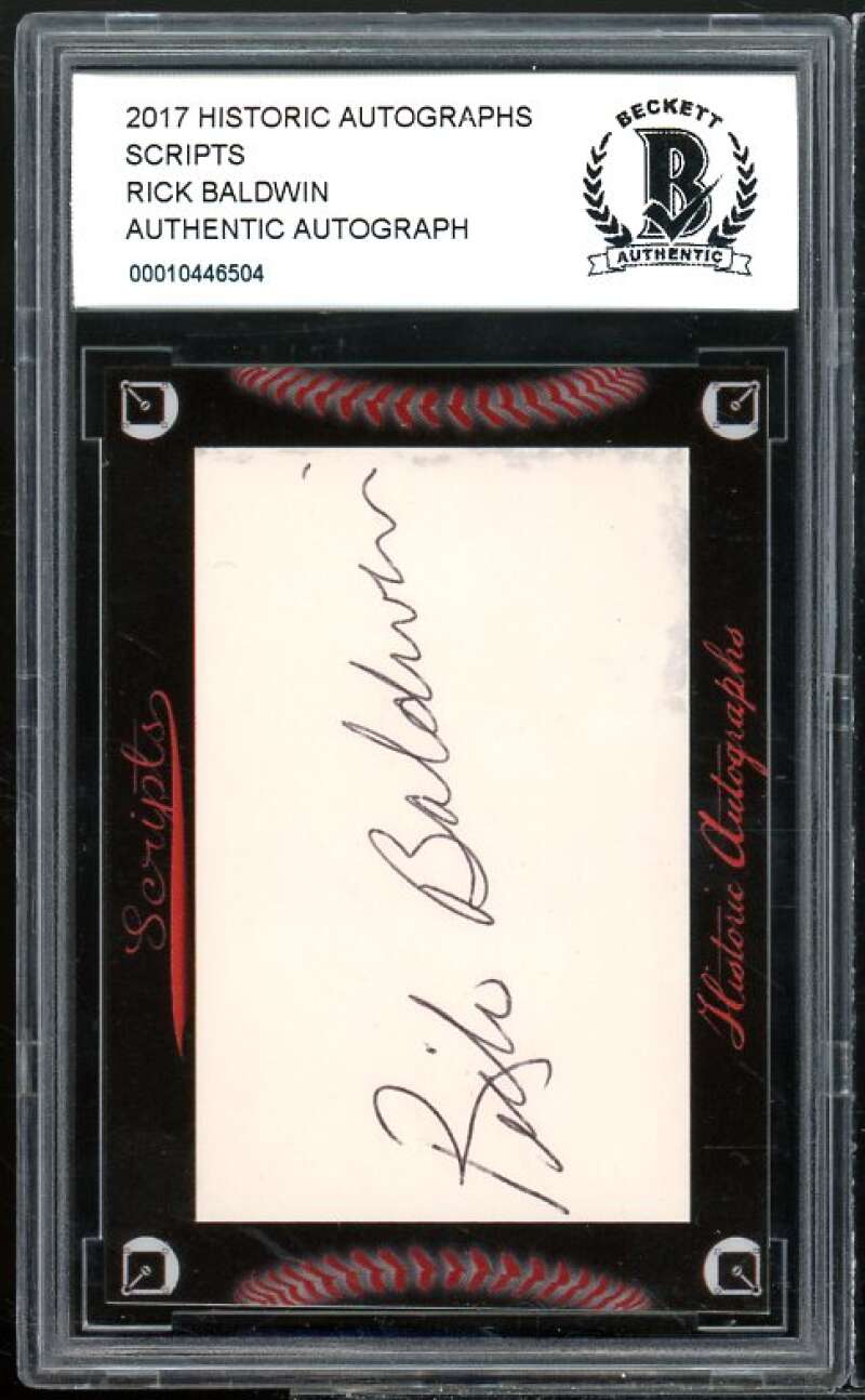 Rick Baldwin 2017 Historic Autographs Scripts #nno BGS BCCG Authentic Image 1