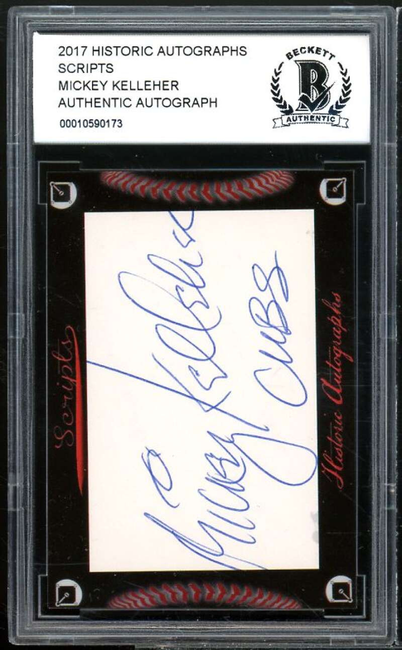 Mickey Kelleher 2017 Historic Autographs Scripts #nno BGS BCCG Authentic Image 1