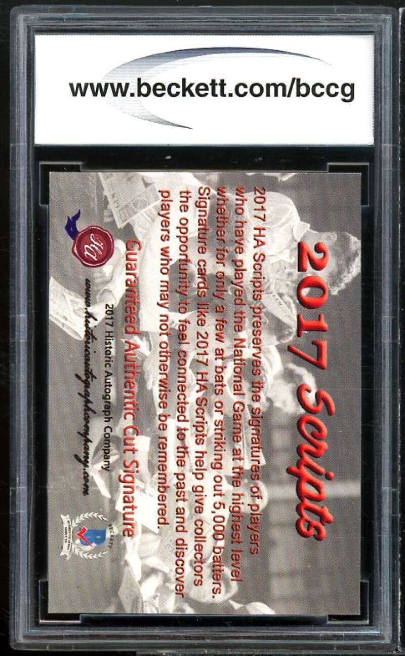 Mal Mallette 2017 Historic Autographs Scripts #nno BGS BCCG Authentic Image 2