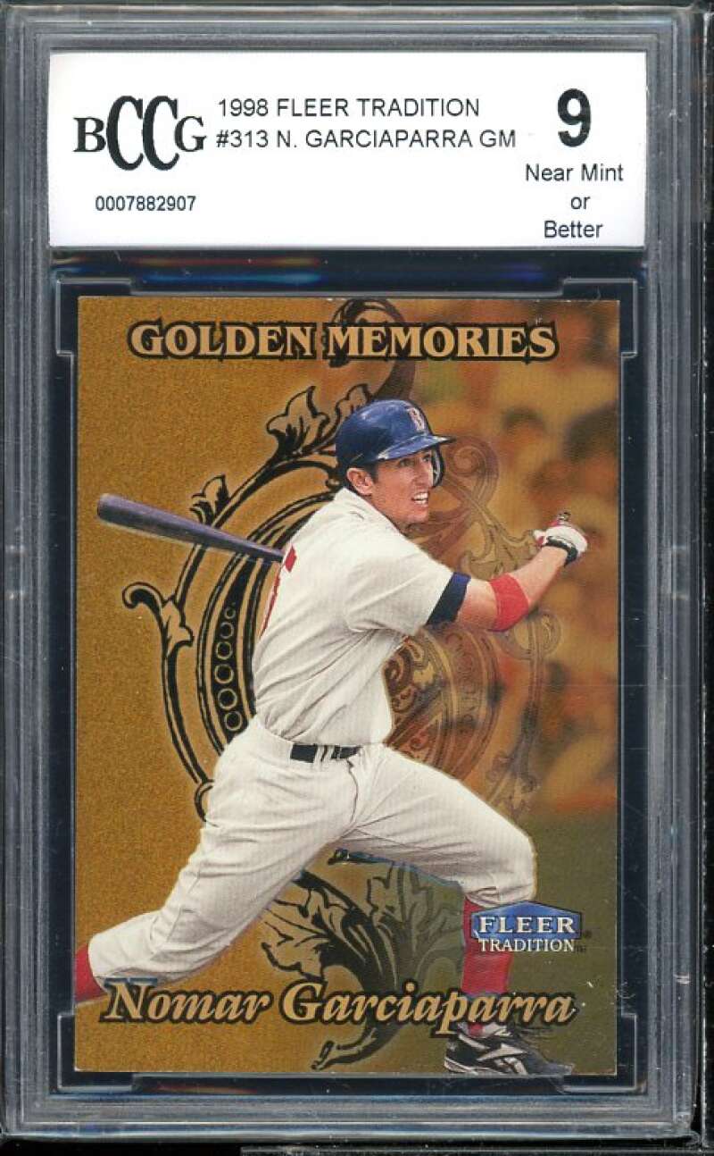 Nomar Garciaparra Card 1998 Fleer Tradition GM #313 BGS BCCG 9 Near Mint+ Image 1