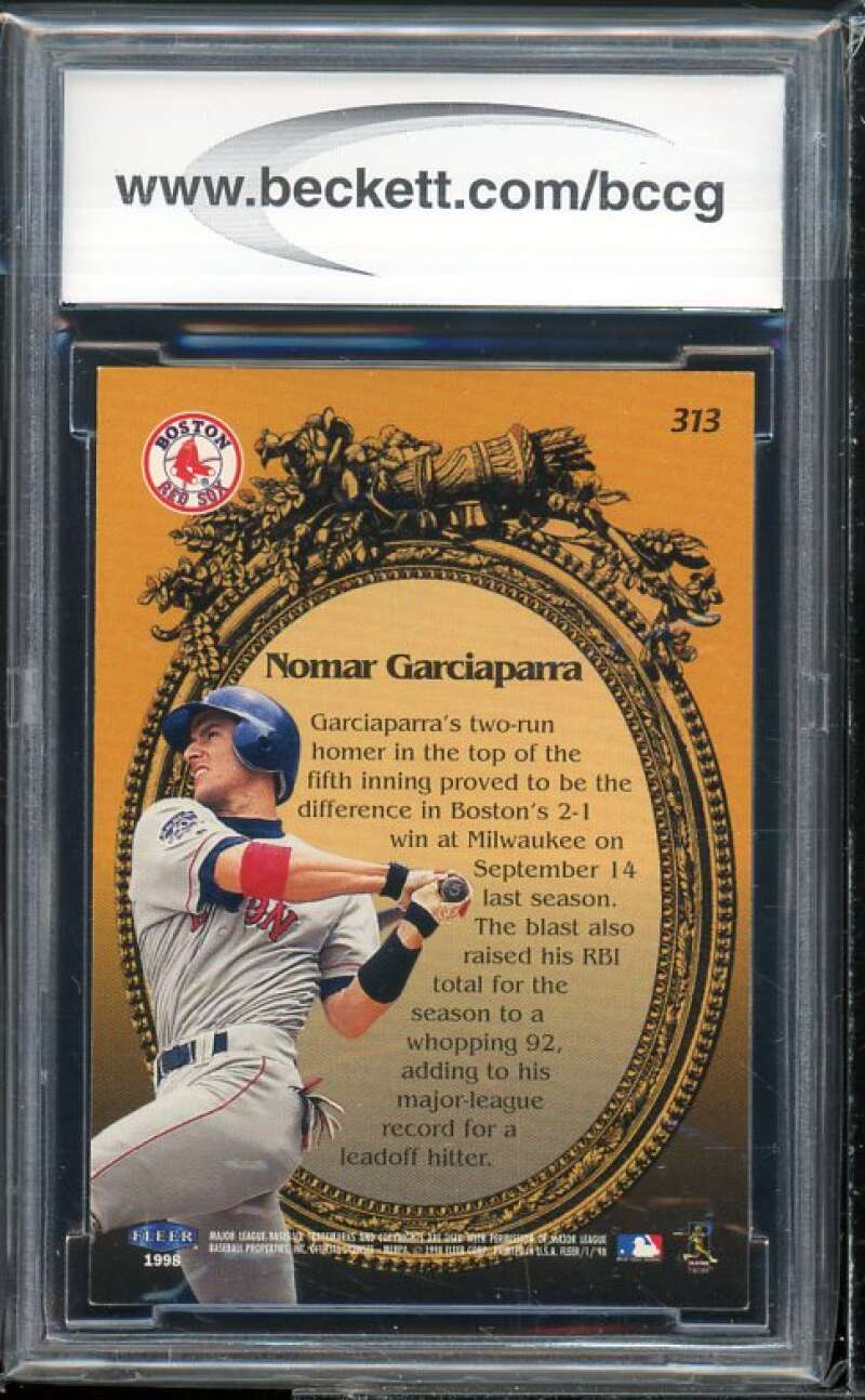 Nomar Garciaparra Card 1998 Fleer Tradition GM #313 BGS BCCG 9 Near Mint+ Image 2