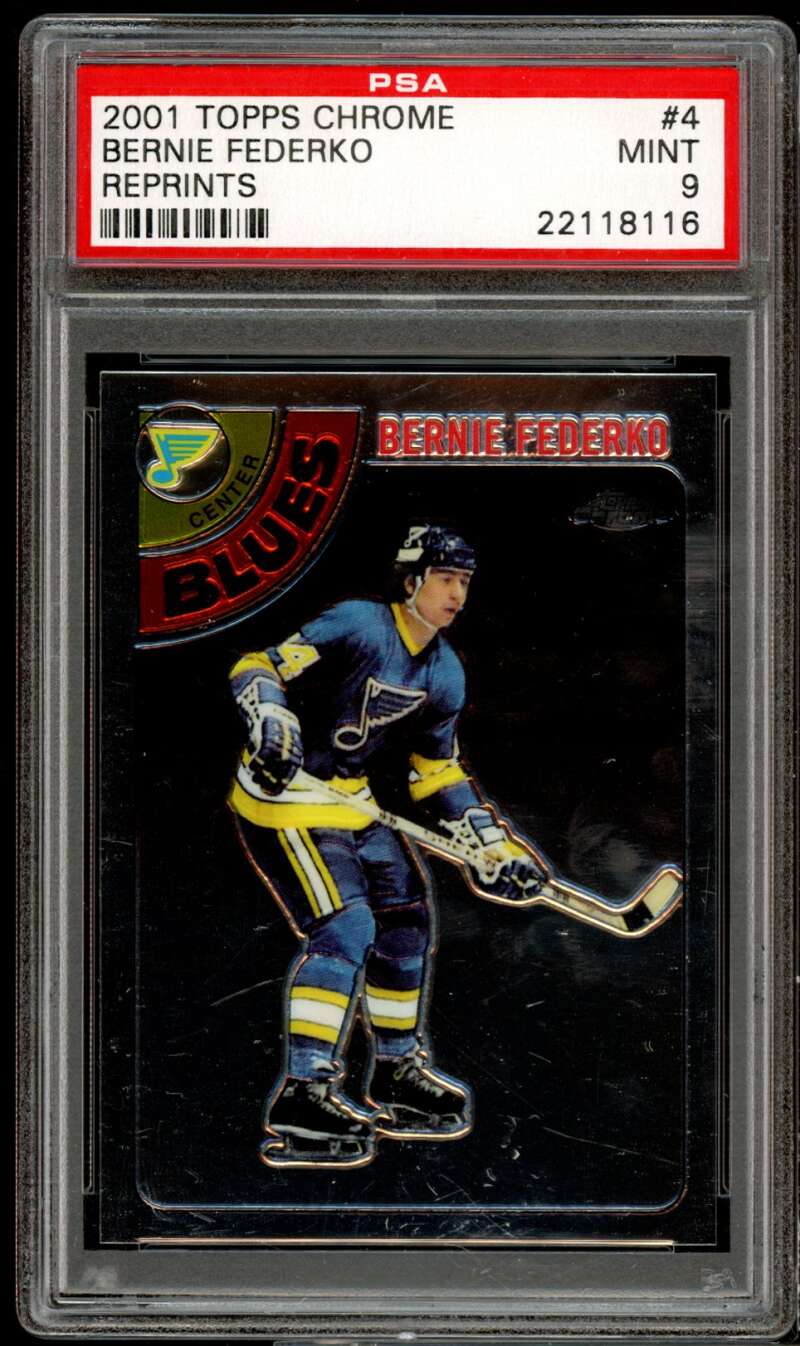 Bernie Federko 2001 Topps Chrome Reprints #4 PSA 9 Image 1