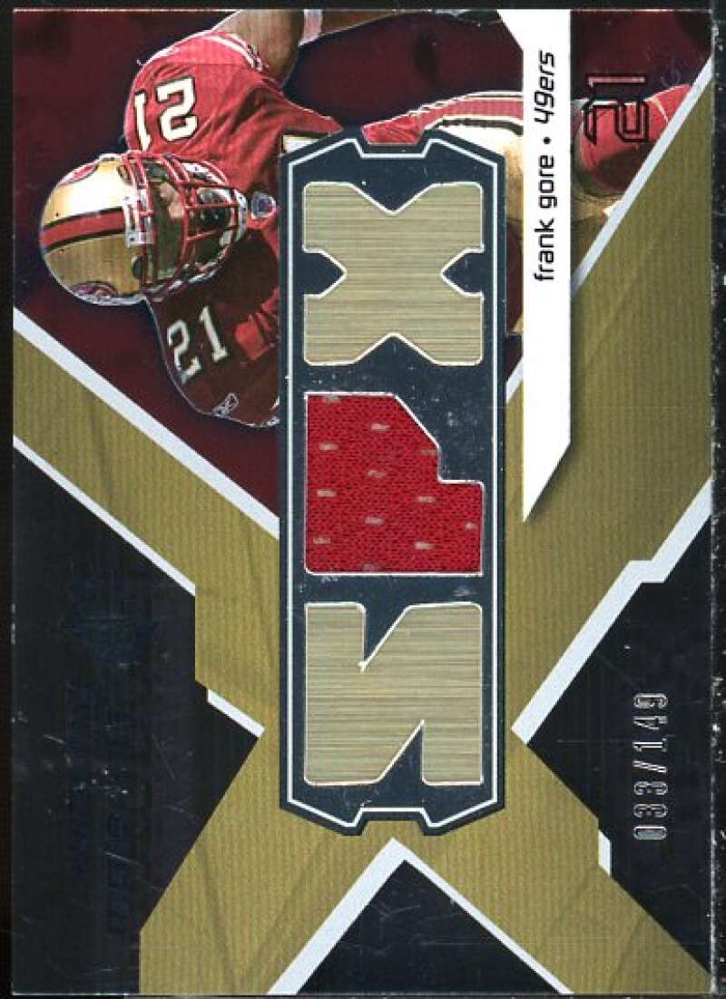 Frank Gore Card 2008 SPx Winning Materials SPX 149 #WMFG  Image 1