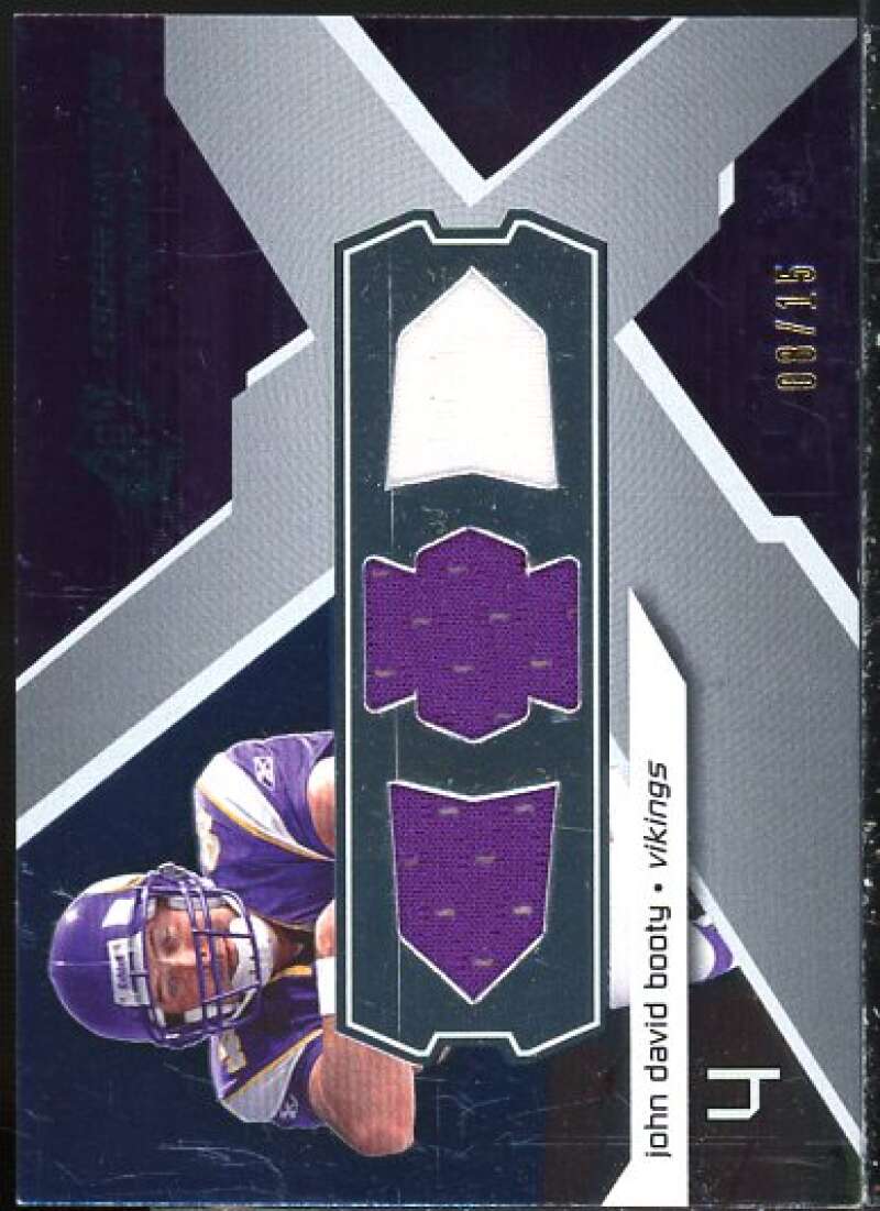 John David Booty Card 2008 SPx Rookie Materials Unique Shape Triple 15 #RMJB  Image 1