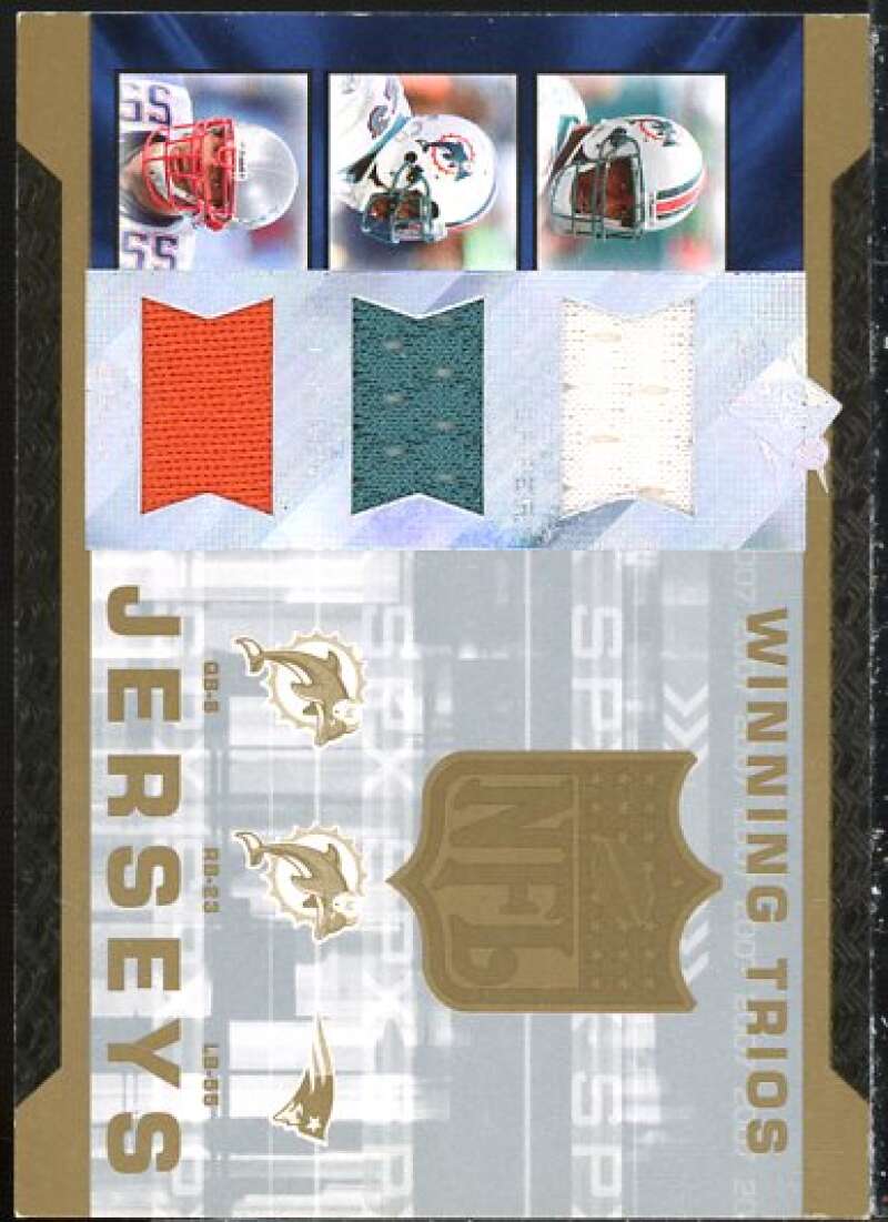 Daunte Culpepper/Ronnie Brown/Junior Seau 2007 SPx Winning Trios Jerseys #CBS  Image 1