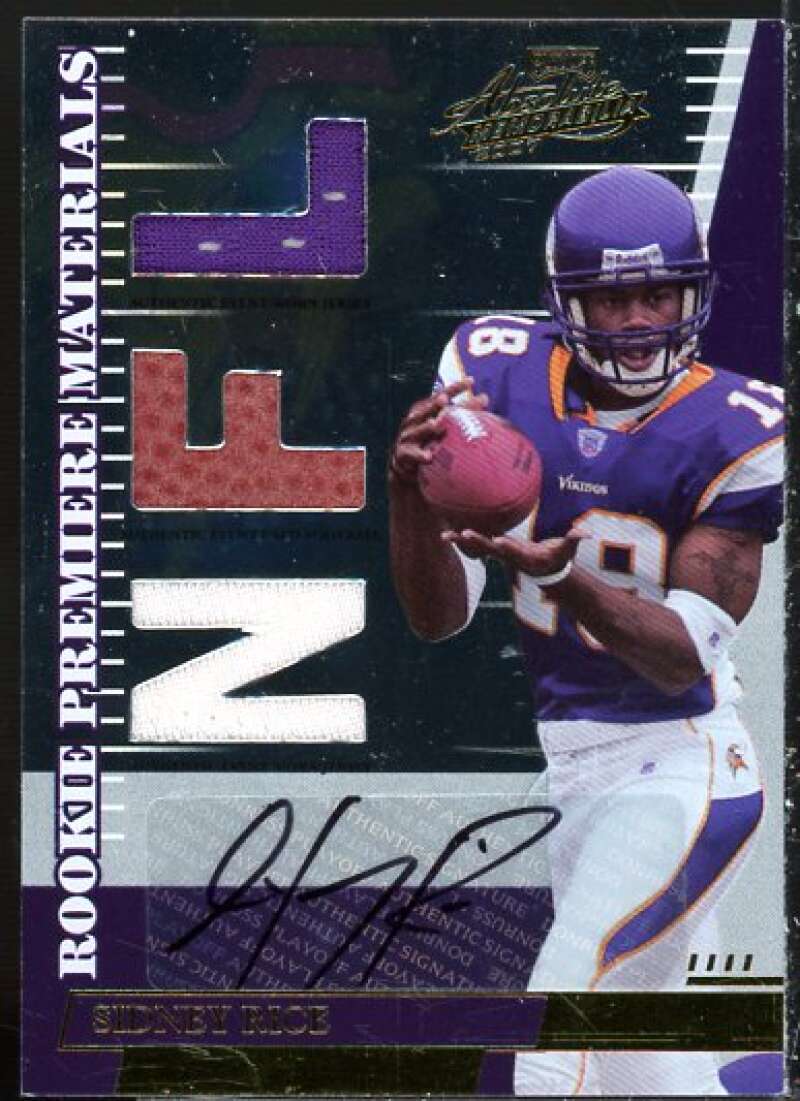 Sidney Rice 2007 Absolute Memorabilia Rookie Premiere Materials Autographs #267  Image 1