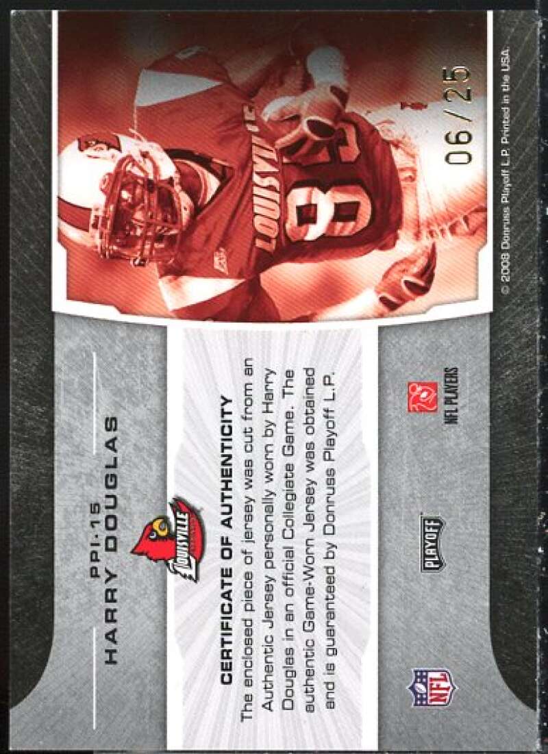 Harry Douglas 2008 Playoff Prestige Prestigious Picks Materials Platinum Patches #NNO  Image 2