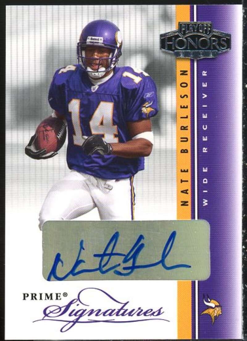 Nate Burleson Card 2003 Playoff Honors Prime Signatures #PS47  Image 1