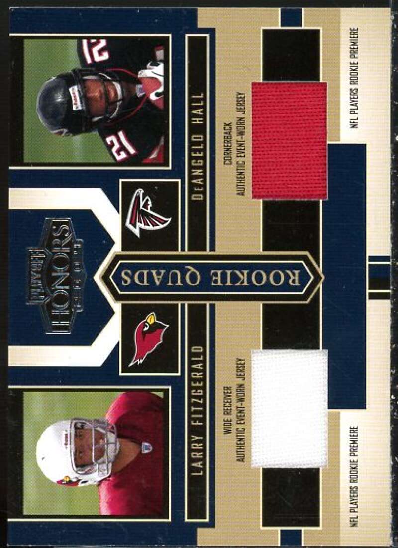 Larry Fitzgerald/Hall/Jenkins/Schaub 2004 Playoff Honors Rookie Quad Jerseys #RQ2  Image 1
