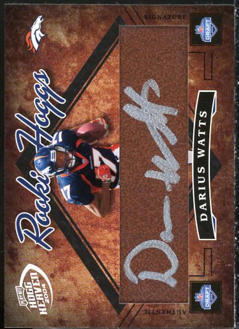 Darius Watts Card 2004 Playoff Hogg Heaven Rookie Hoggs Autographs #RH36  Image 1