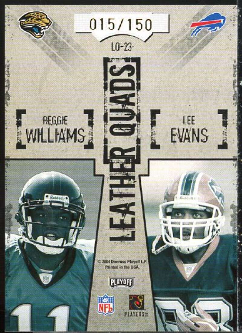 Fitzgerald/Williams/Williams/Evans 2004 Hogg Heaven Leather Quads Jerseys #LQ23  Image 2