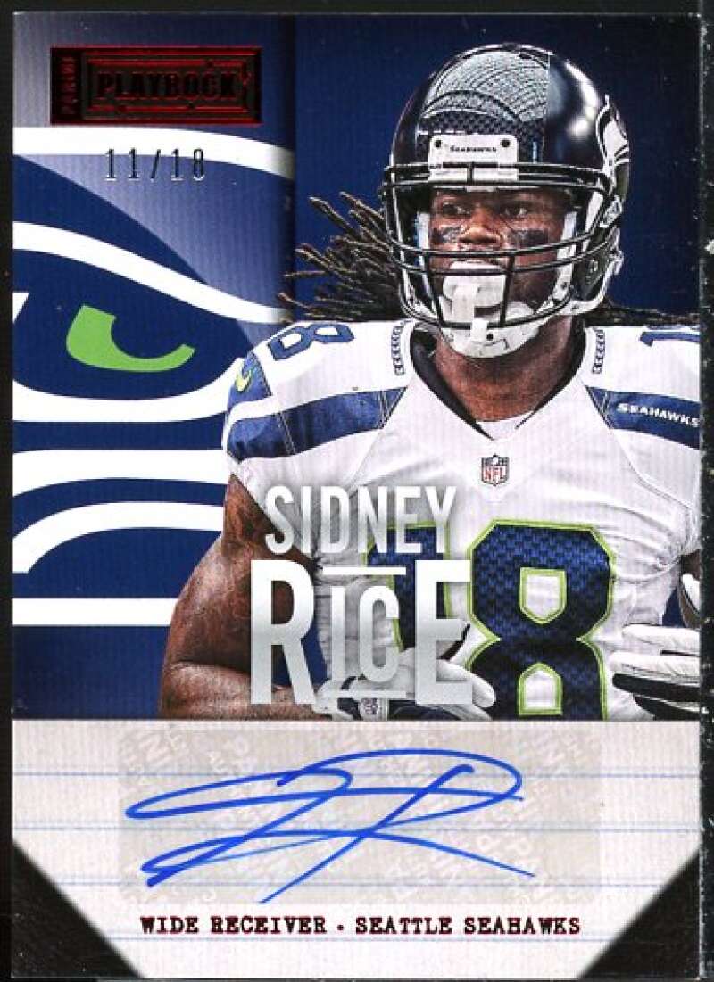 Sidney Rice AU Card 2013 Panini Playbook #87  Image 1