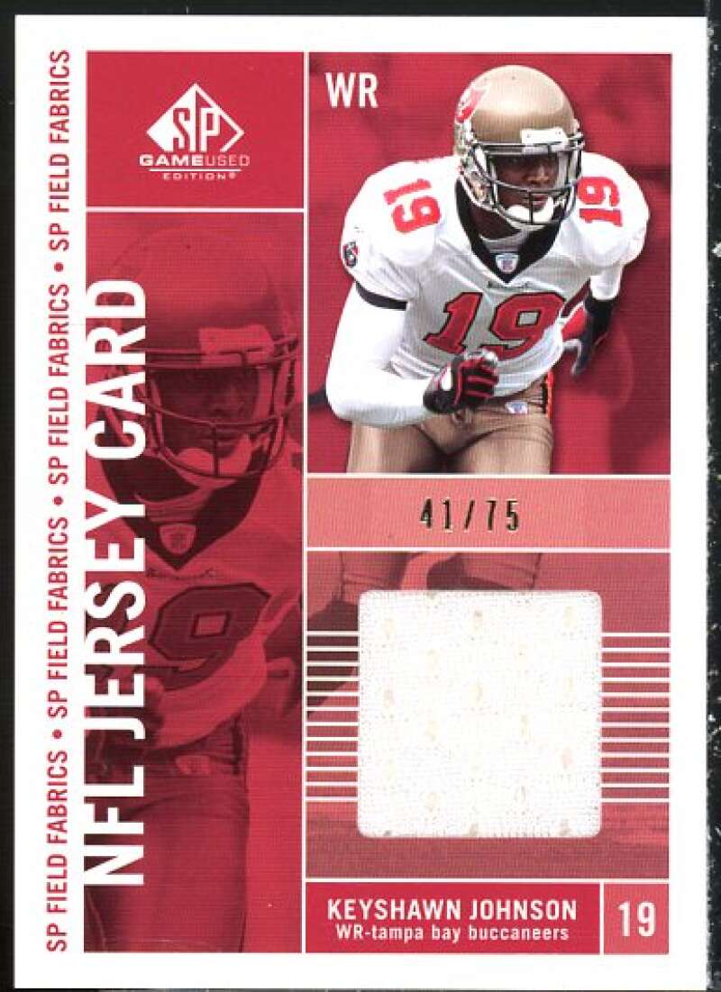 Keyshawn Johnson Card 2003 SP Game Used Edition Field Fabrics Gold #KJ  Image 1