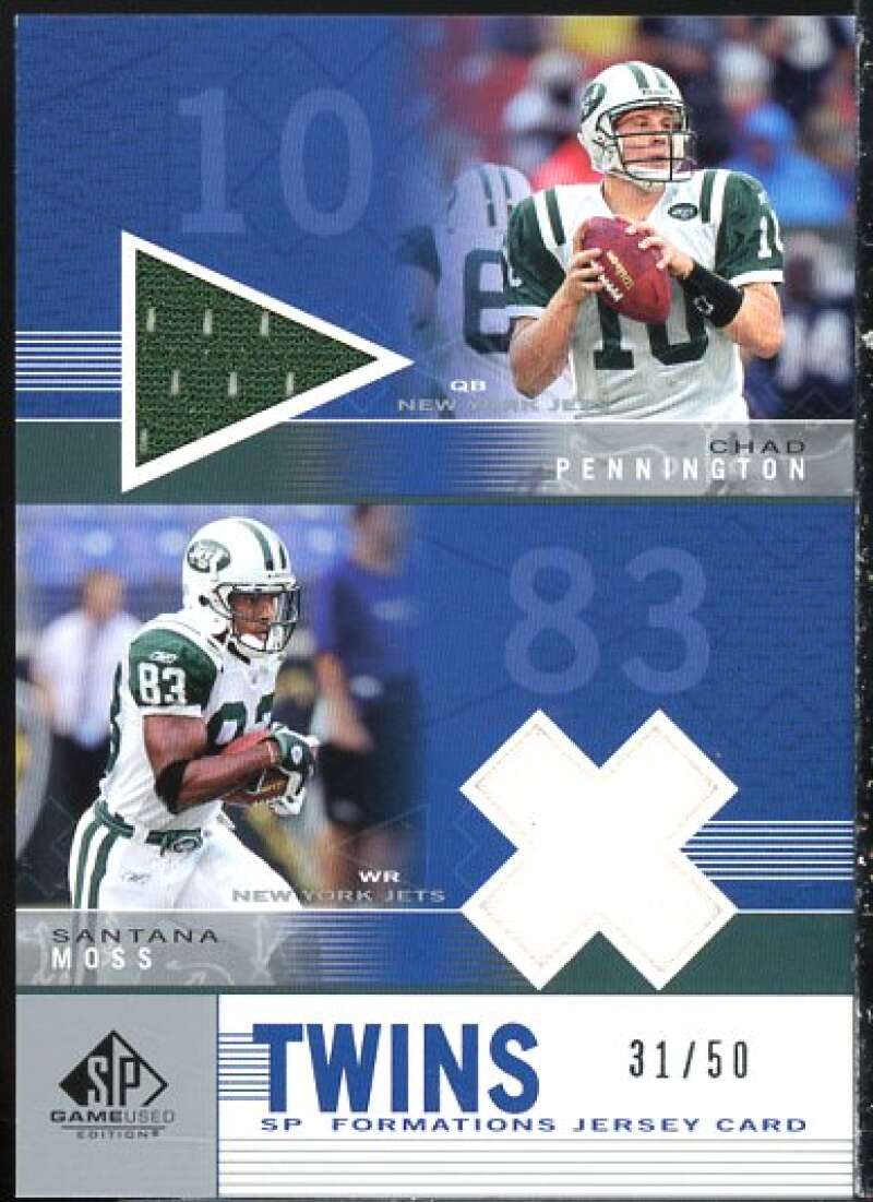 Chad Pennington/Santana Moss 2003 SP Game Used Edition Formations Twins #PM  Image 1