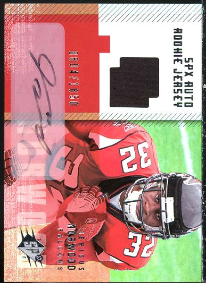 Jerious Norwood JSY AU Rookie Card 2006 SPx #206  Image 1