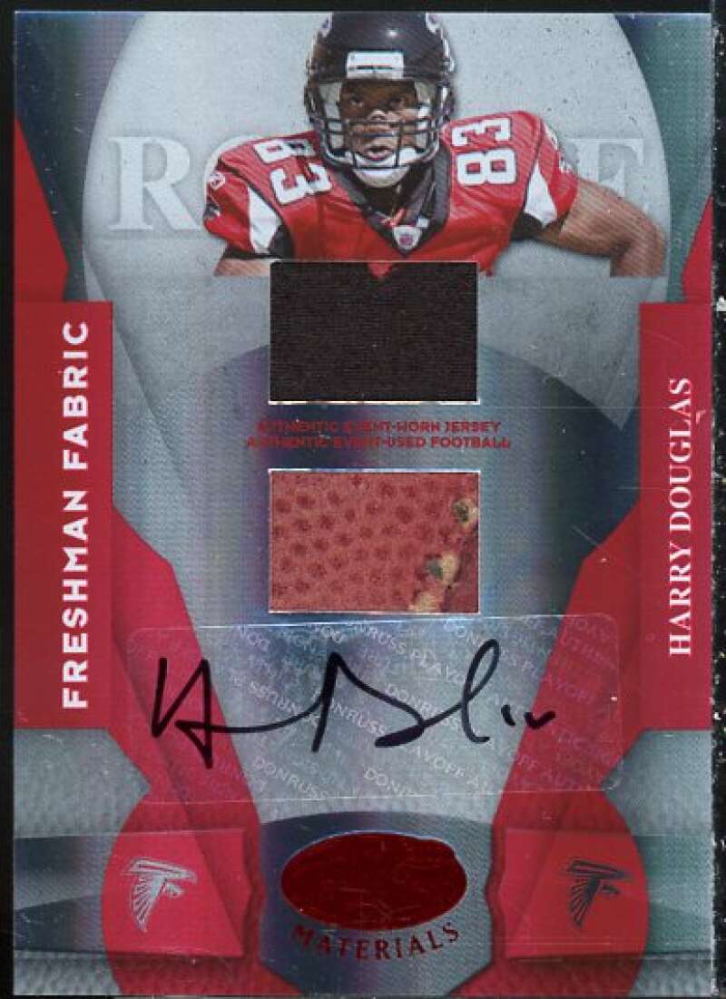 Harry Douglas FF Card 2008 Leaf Certified Materials Mirror Red Signatures #206  Image 1