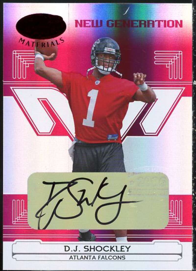 D.J. Shockley Card 2006 Leaf Certified Materials Mirror Red Signatures #158  Image 1