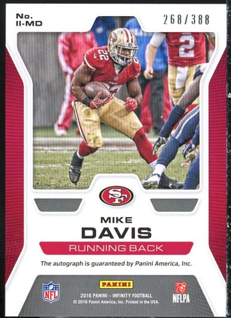 Mike Davis Card 2016 Panini Infinity Infinite Ink #14  Image 2