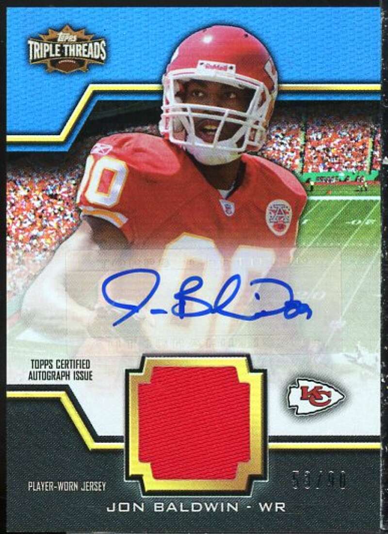 Jon Baldwin Card 2011 Topps Triple Threads Autographed Unity Relics #TTUAR10  Image 1