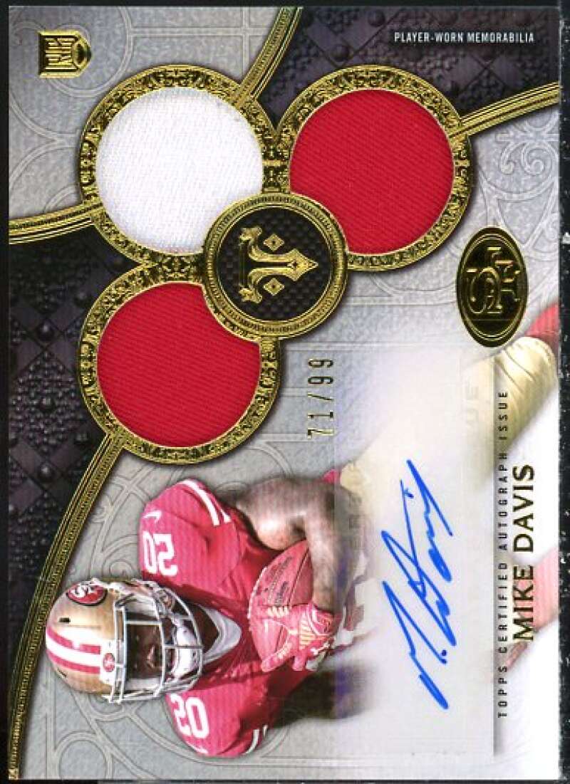 Mike Davis JSY AU Rookie Card 2015 Topps Triple Threads #133  Image 1